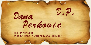Dana Perković vizit kartica